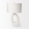 Tao Cream Base W/White Shade Table Lamp