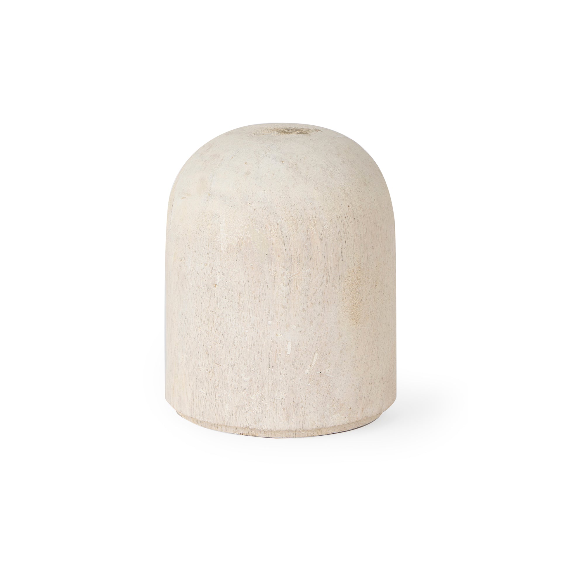 Knox Short White-Wash Wood Decorative Object