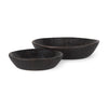 Nikita Set of 2 Large Medium Brown Reclaimed Wood Bowls