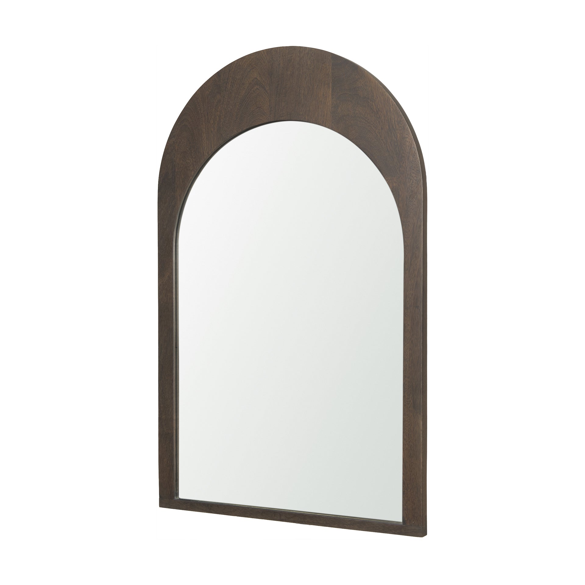 Celeste Dark Brown Wood Arched Mirror-thumbmail-1
