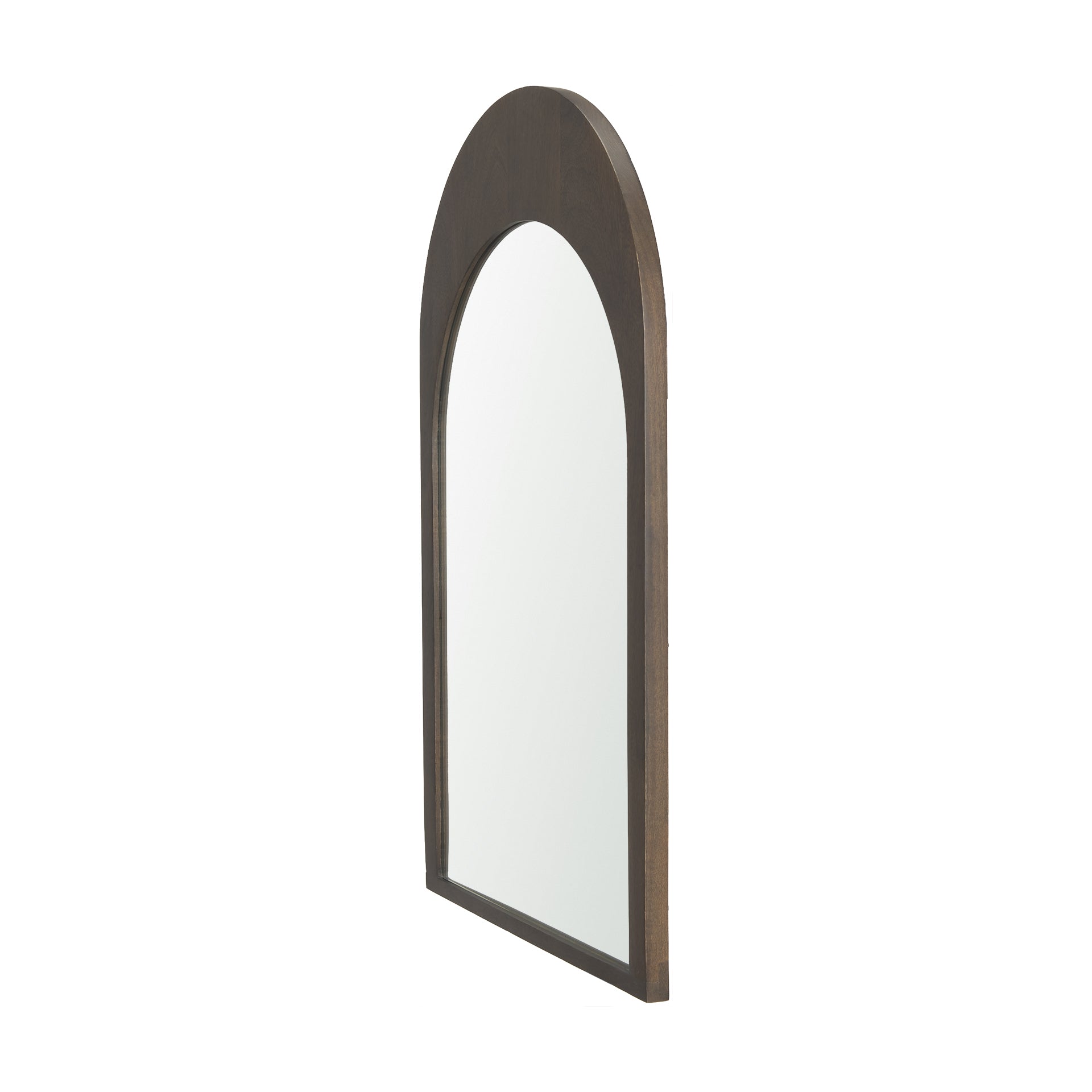 Celeste Dark Brown Wood Arched Mirror-thumbmail-2