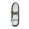 Katherine Wall Mounted Mirror w  Glass Bottle for Botanicals or Floral