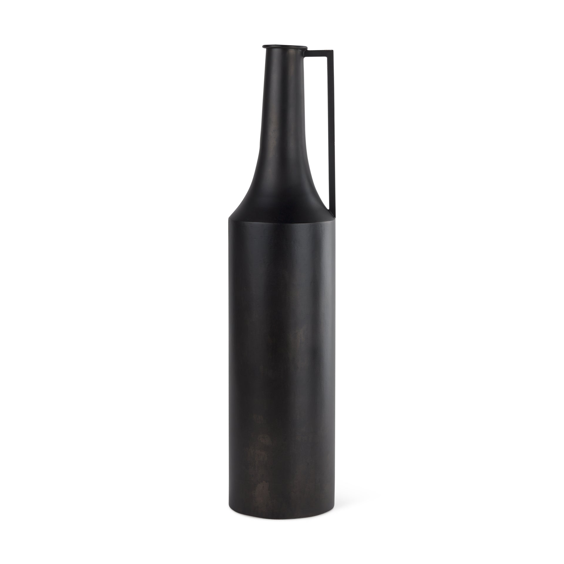 Aubrey Large 24.0H Black Iron Jug Vase-thumbmail-1