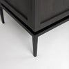 Divina Black-Brown Wood w/ White Marble Top and Black Metal Base Sideboard