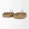 Haini Basketweave Seagrass Trays w/ Loop Handles