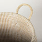 Kairi Set of 2 Seagrass Floor Baskets w/ Lids and Handles