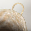 Kairi Set of 2 Seagrass Floor Baskets w/ Lids and Handles