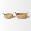 Ayanna Set of 2 Deep Nesting Seagrass Baskets w/ Handles