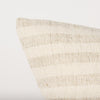 Jace Cream w/ Beige Stripe Linen-Cotton Square Decorative Pillow Cover