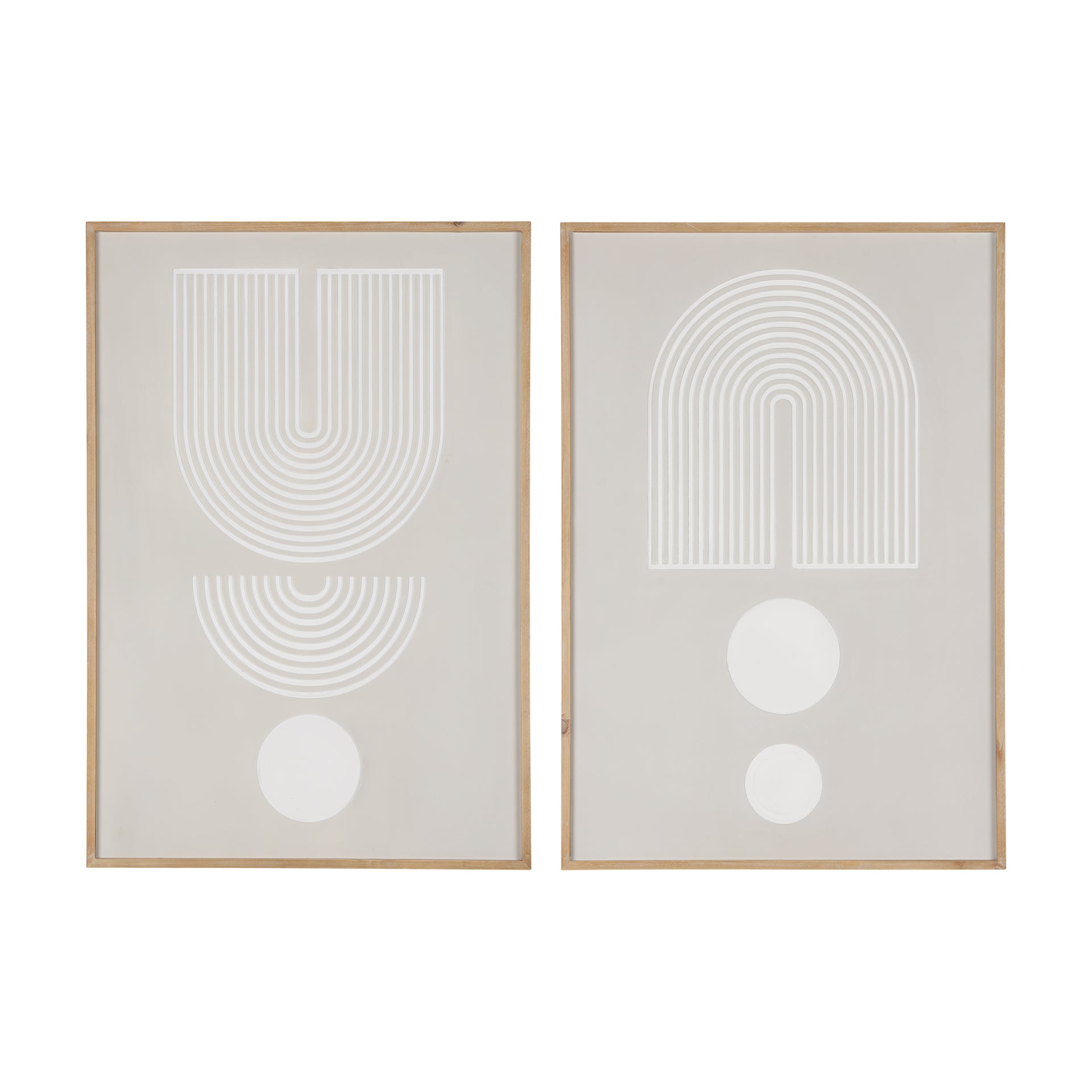 Magnetic Pull Wood Wall Art - Set of 2