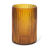 Dawn Short Amber Glass Vase