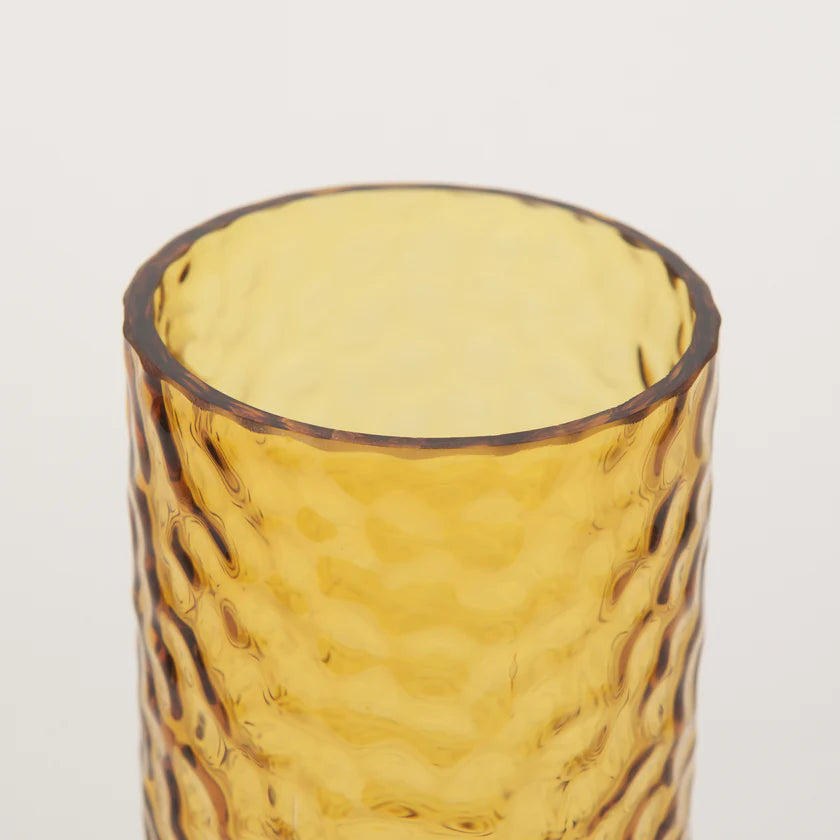 Jolene Tall Amber Glass Vase