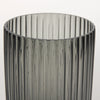 Dawn Short Smokey Black Glass Vase