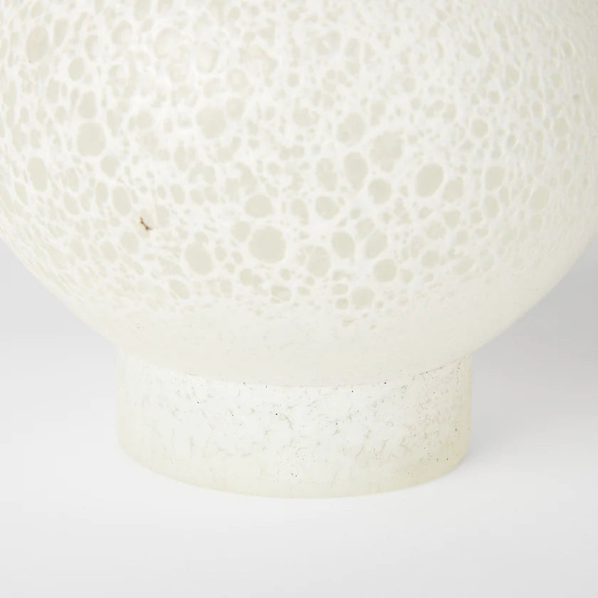 Heket Short White Glass Vase