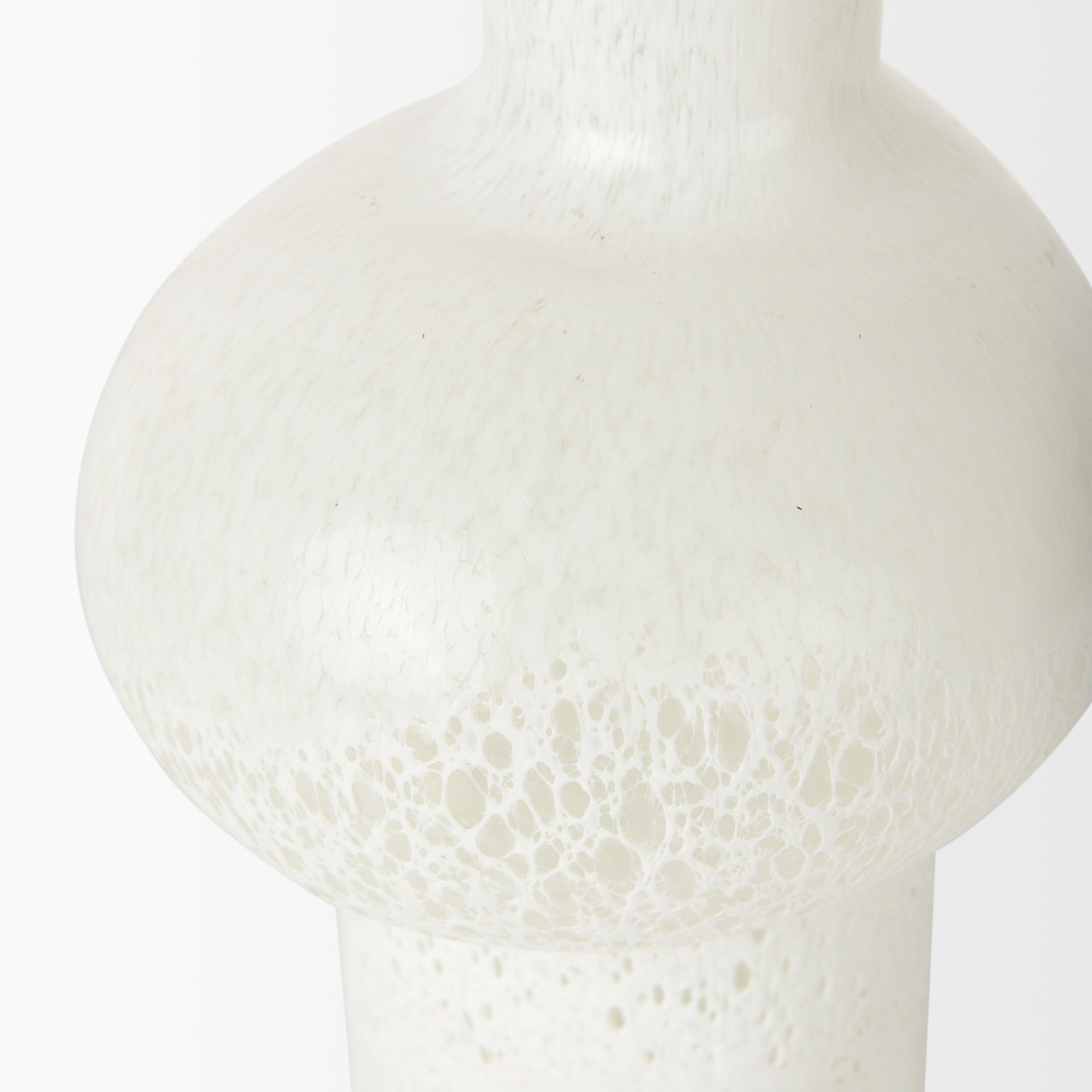 Heket Tall White Glass Vase