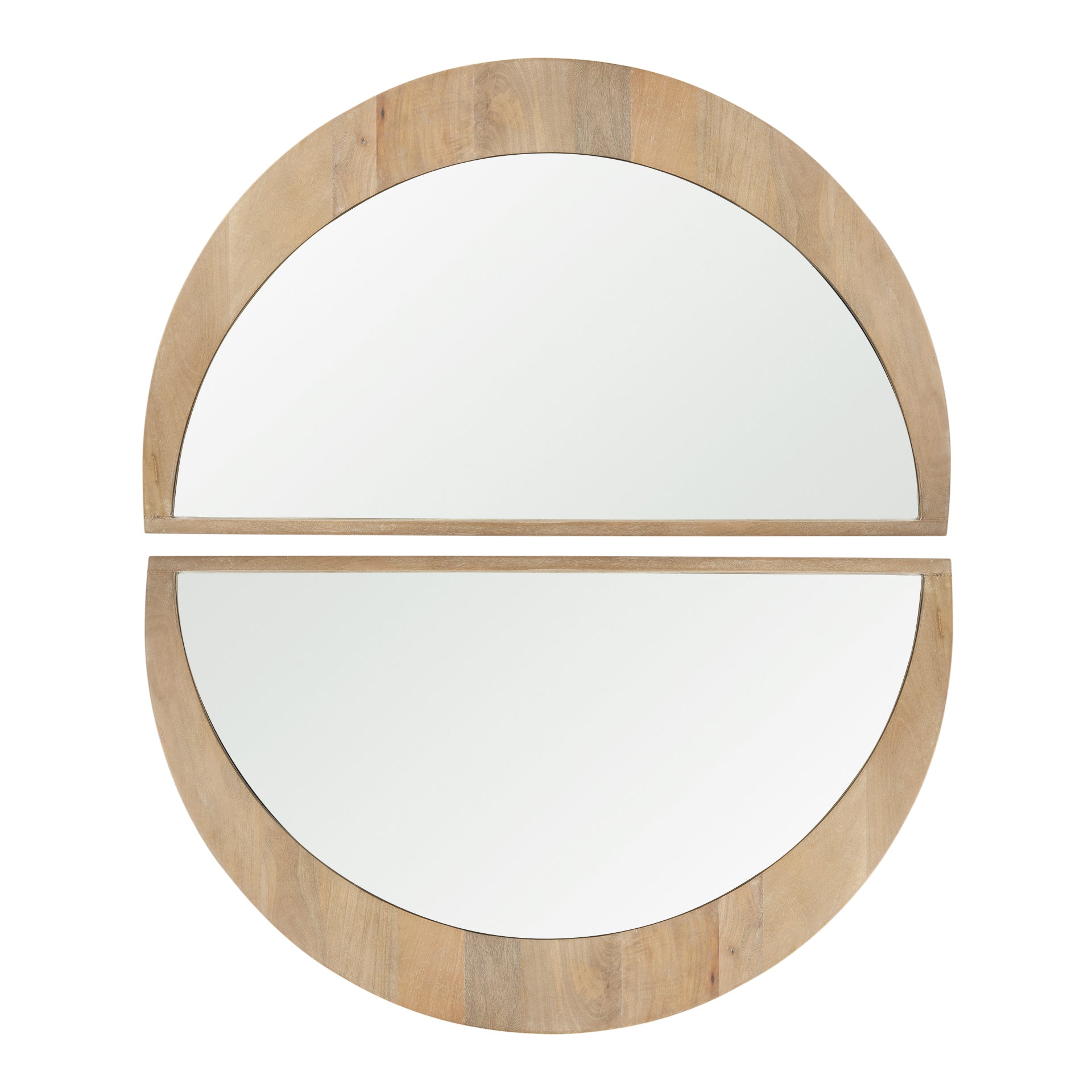 Celeste Light Brown Wood Large Mirror