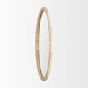 Roan Light Brown Wood Beaded Wall Mirror