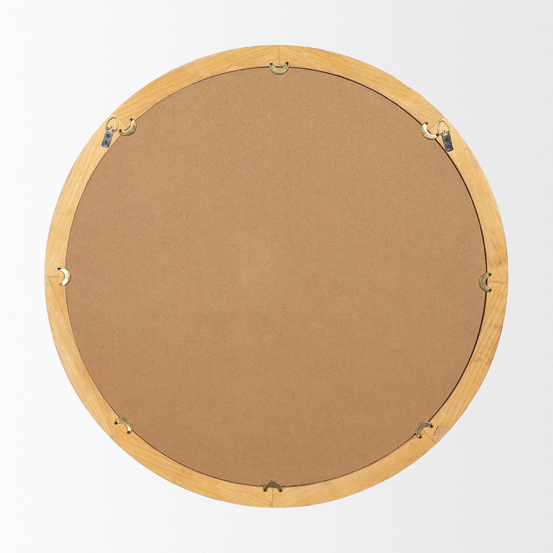 Roan Light Brown Wood Beaded Wall Mirror