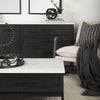 Divina Black-Brown Wood w/ White Marble Top and Black Metal Base Sideboard