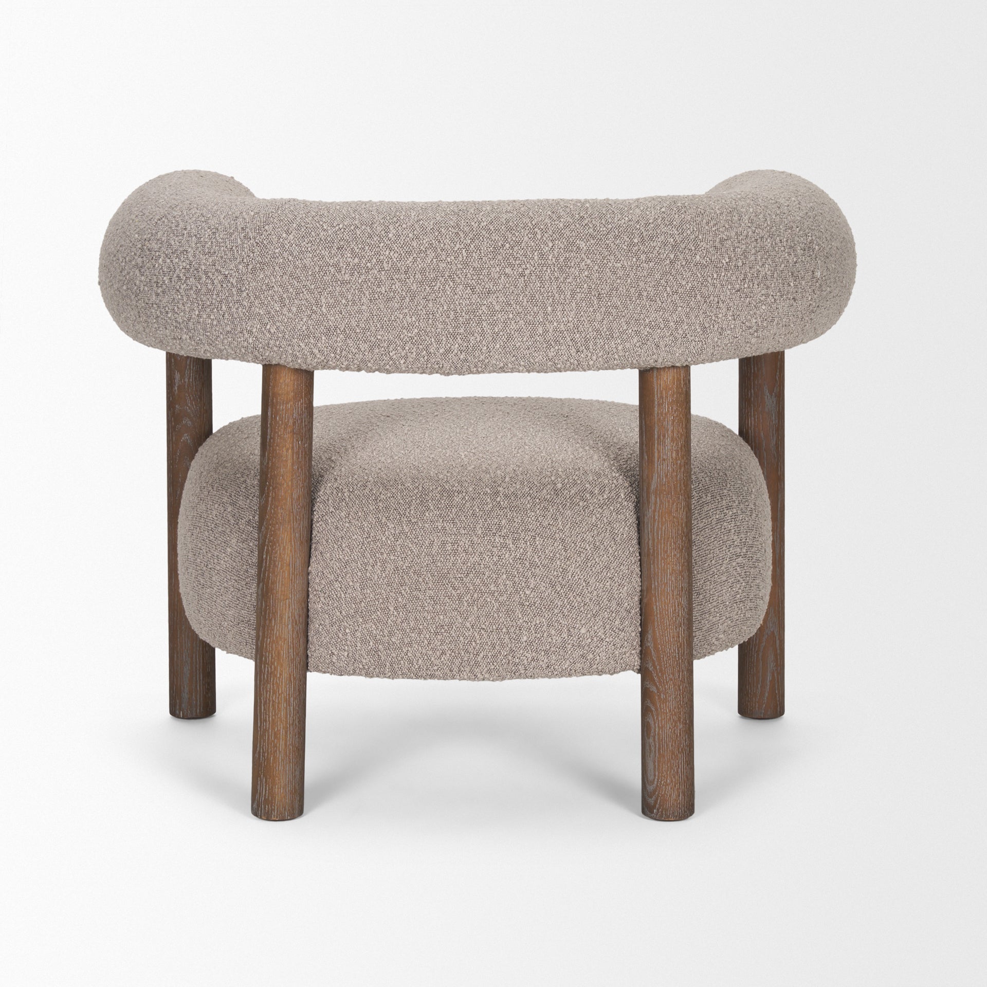Gianna accent chair with upholstered fabric and wood legs by Hygge Design House