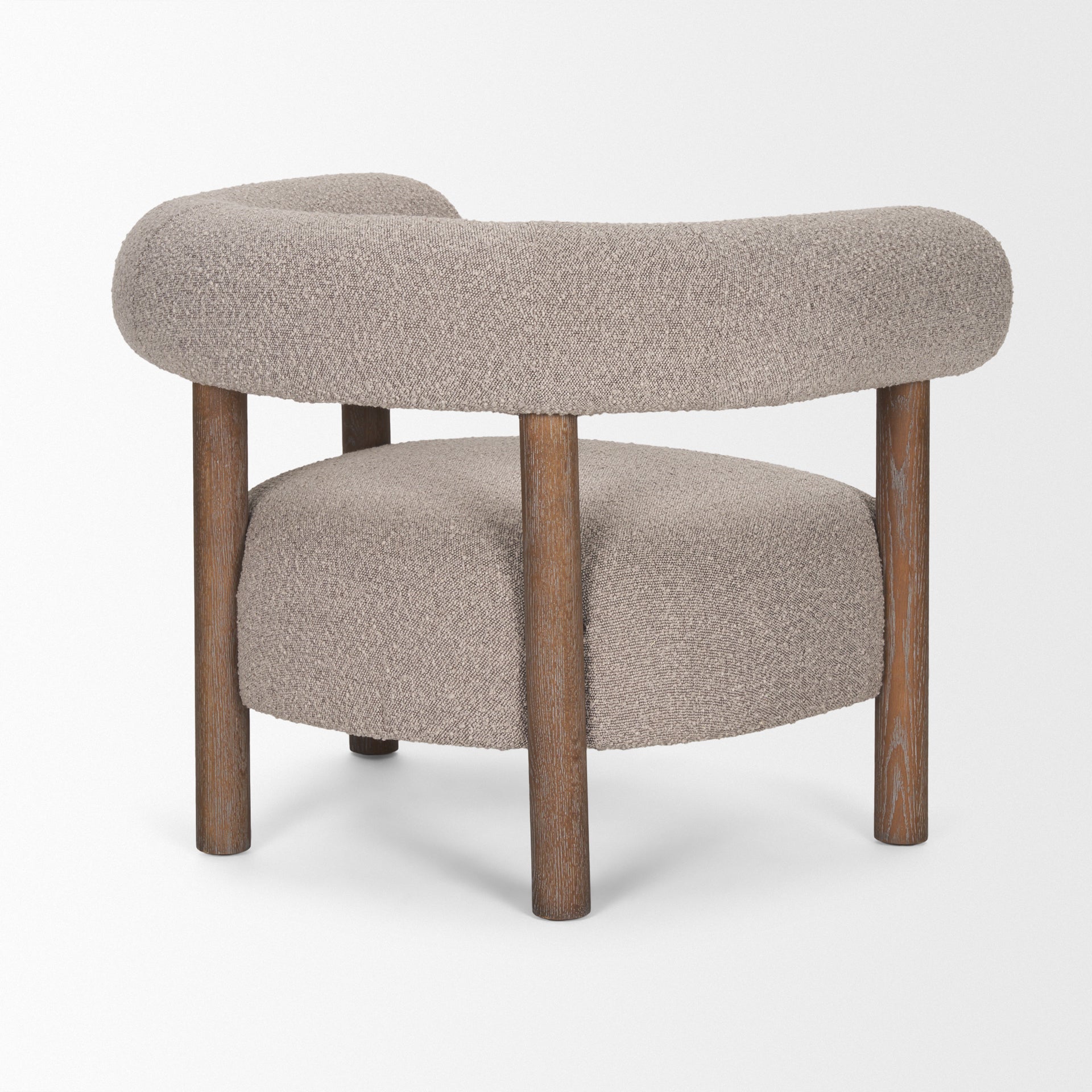 Gianna accent chair with upholstered fabric and wood legs by Hygge Design House