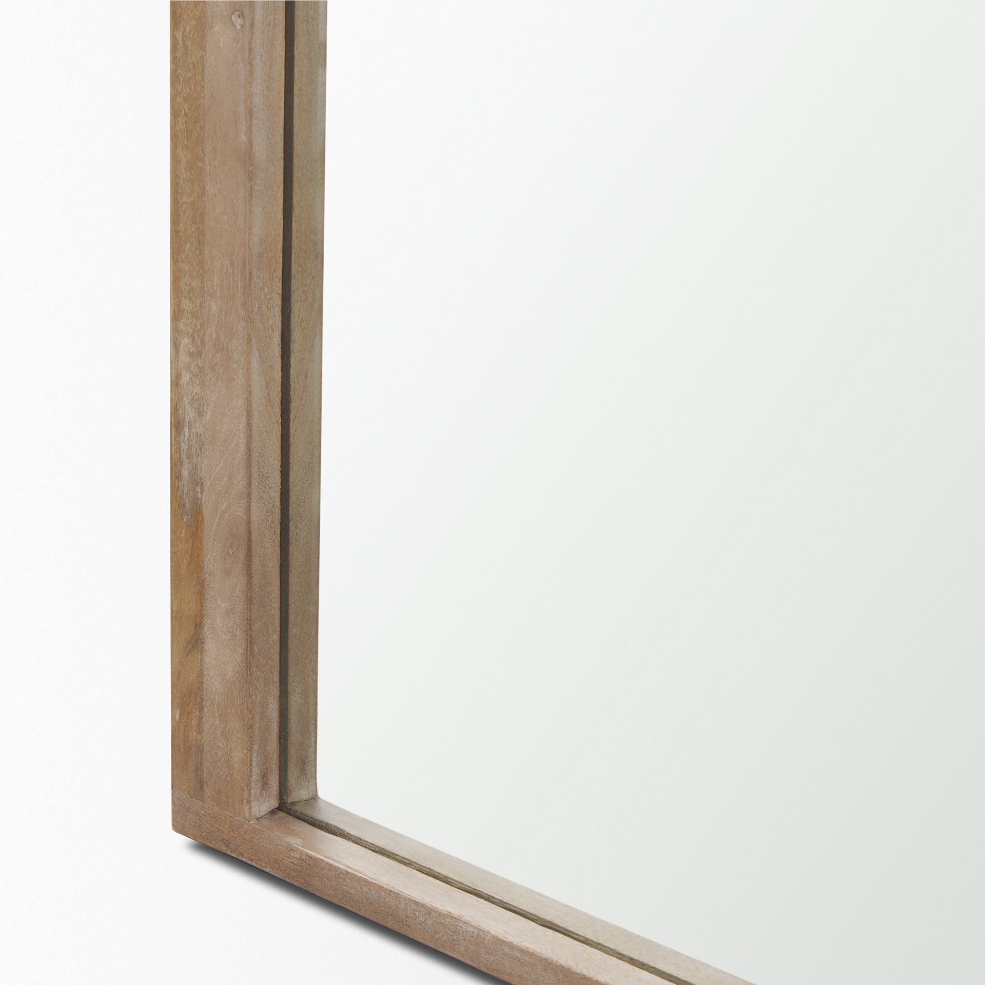 Celeste Light Brown Wood Arched Floor Mirror-thumbmail-6