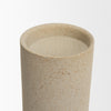 Qamra Tall Beige Textured Metal Pillar Candle Holder Candle Holder