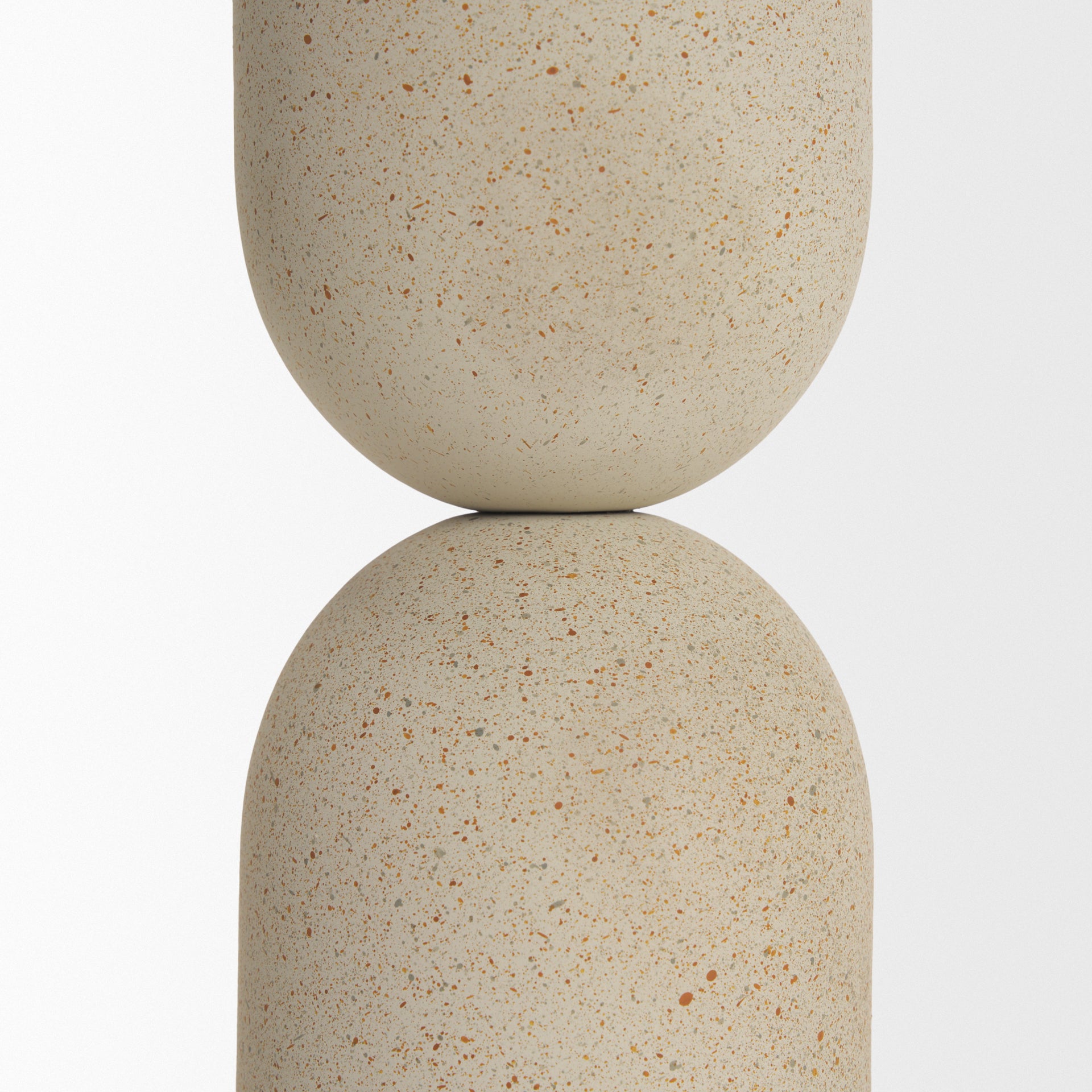 Qamra Tall Beige Textured Metal Pillar Candle Holder-thumbmail-4