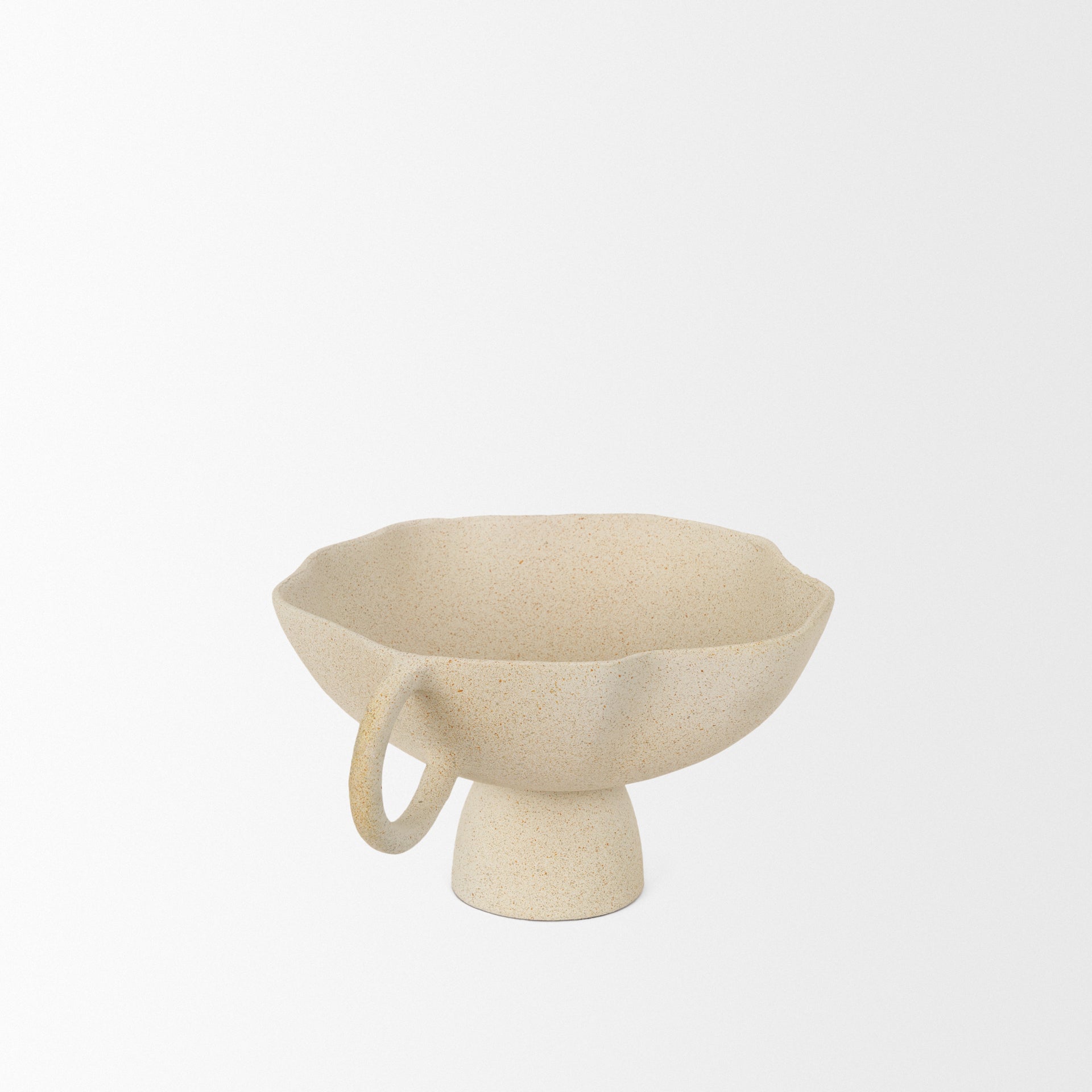 Radka Beige Textured Metal Decorative Bowl-thumbmail-7