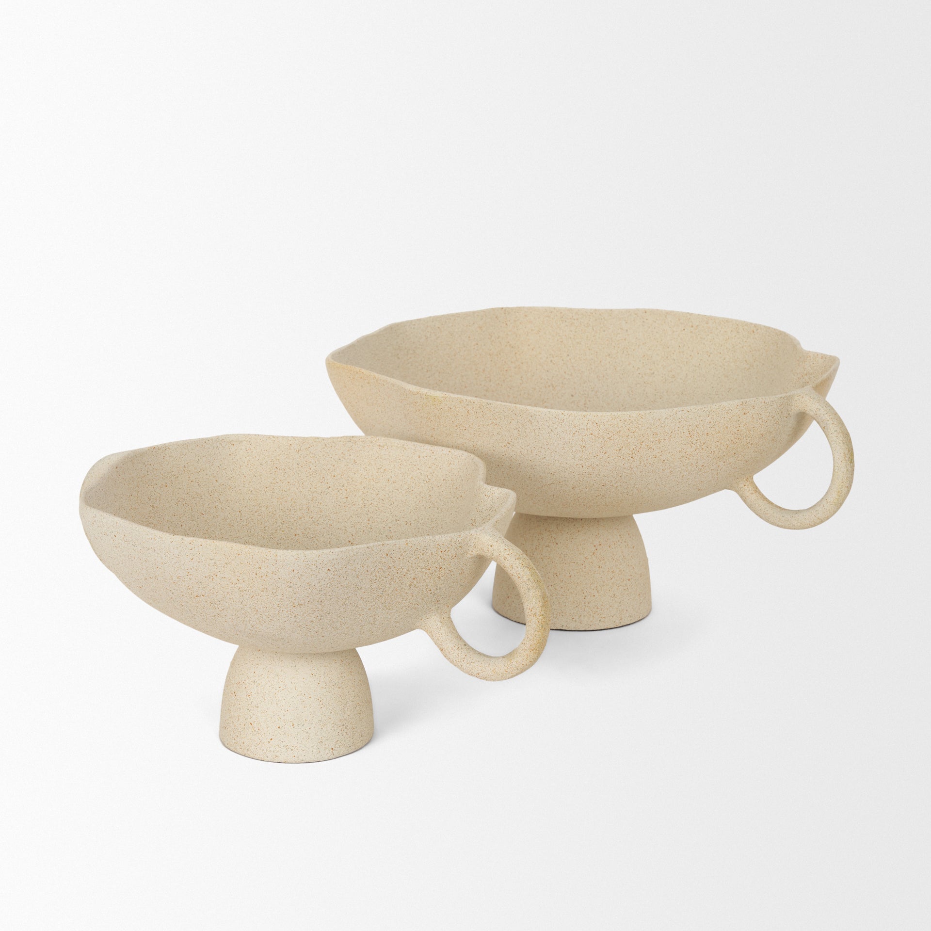 Radka Beige Textured Metal Decorative Bowl-thumbmail-9