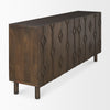 Heera Dark Brown Diamond Motif w/ Shelf Sideboard