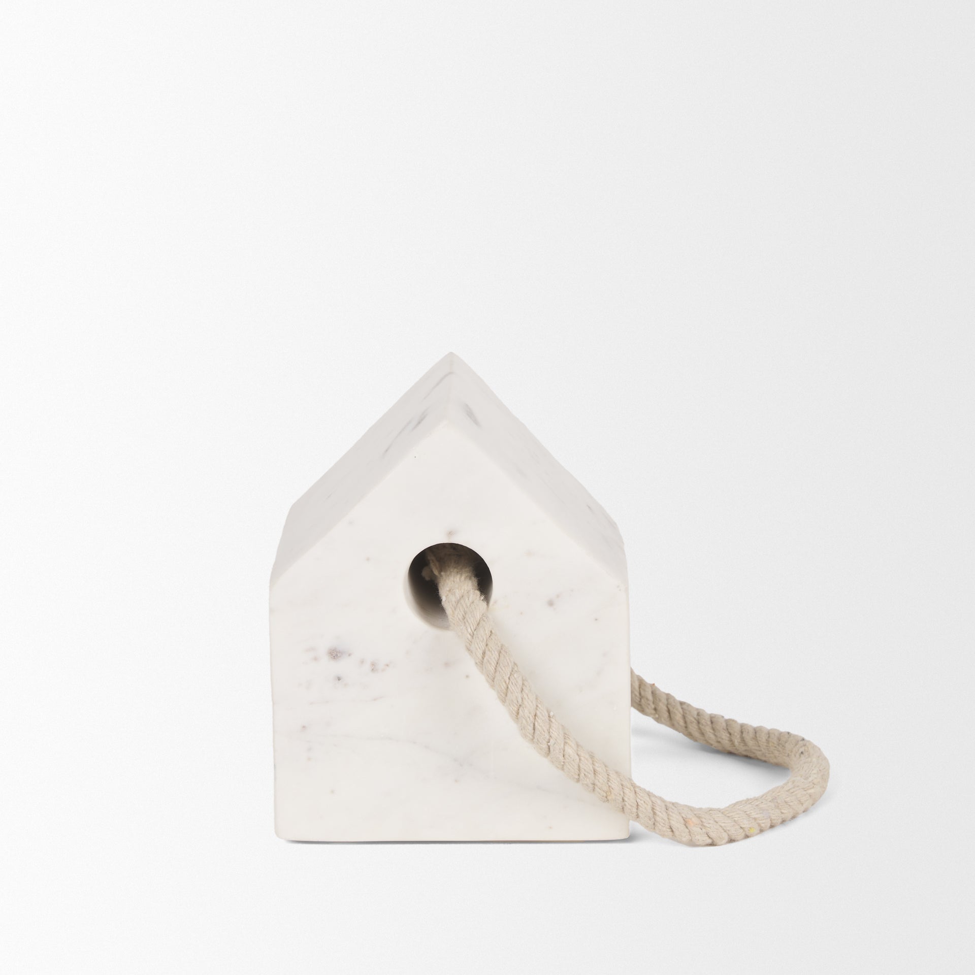 Raena White Marble House Door Stopper