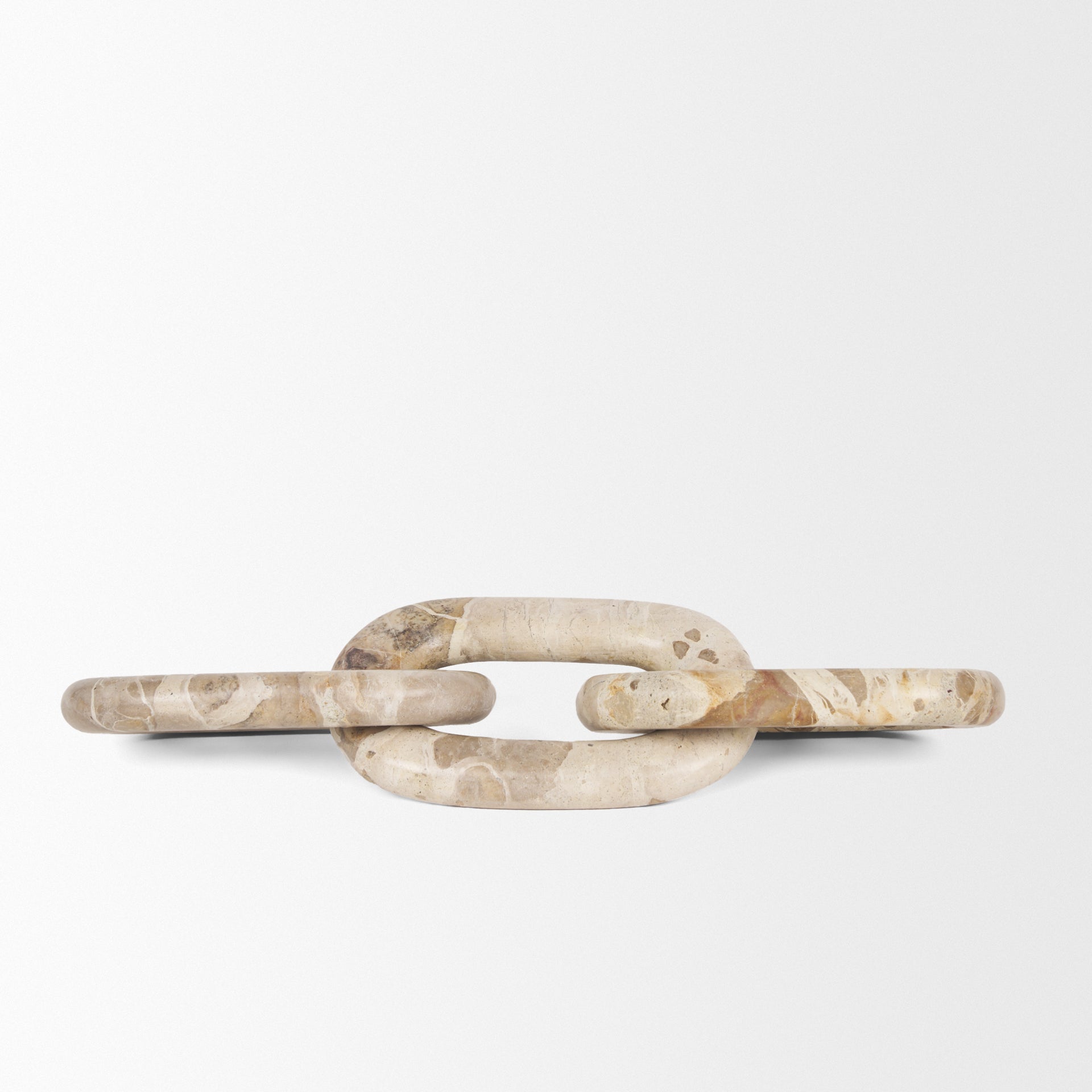 Reinir Beige Marble Chain Link Decorative Object-thumbmail-1