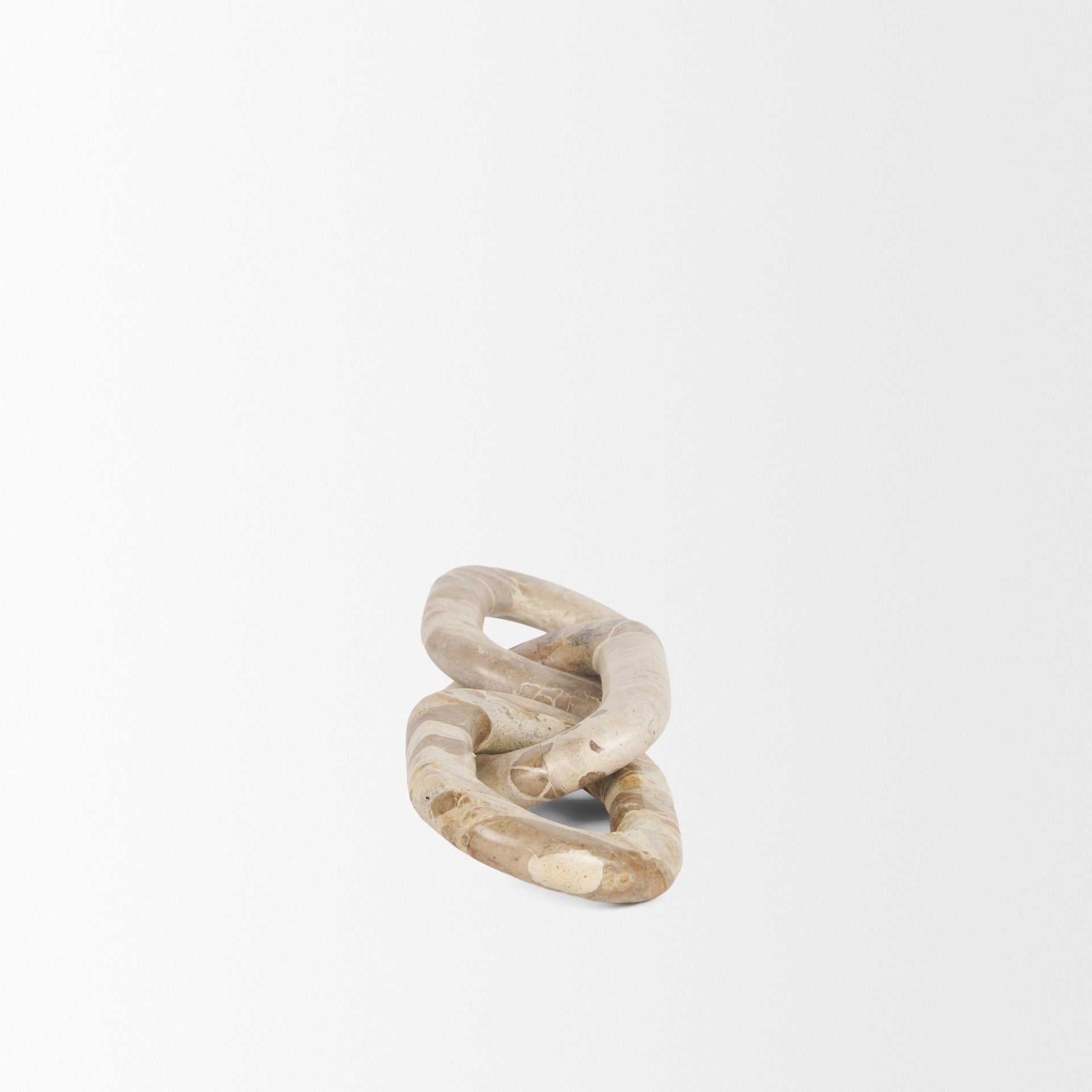 Reinir Beige Marble Chain Link Decorative Object-thumbmail-3