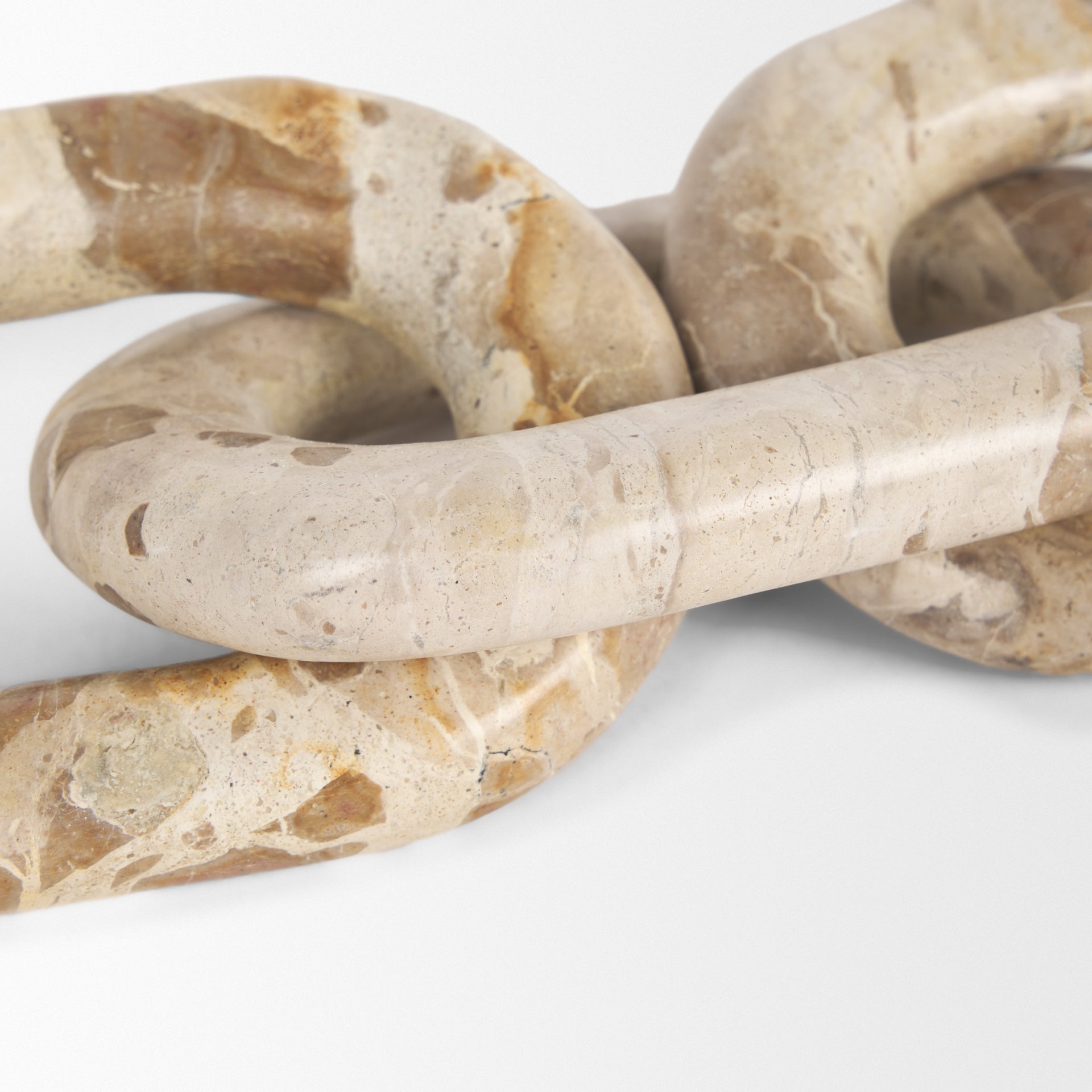 Reinir Beige Marble Chain Link Decorative Object-thumbmail-5