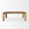 Sapphira Brown Wood Tapered Top Rectangular Dining Table