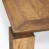 Sapphira Brown Wood Tapered Top Rectangular Dining Table