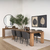 Sapphira Brown Wood Tapered Top Rectangular Dining Table