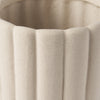 Mira Tall Textured Blush Beige Fluted Ceramic Vase