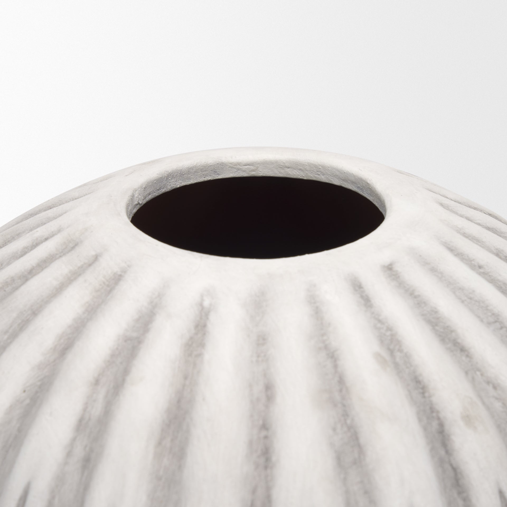 Ummi Tall Off White w/ Gray-Brown Antiquing Ceramic Floor Vase