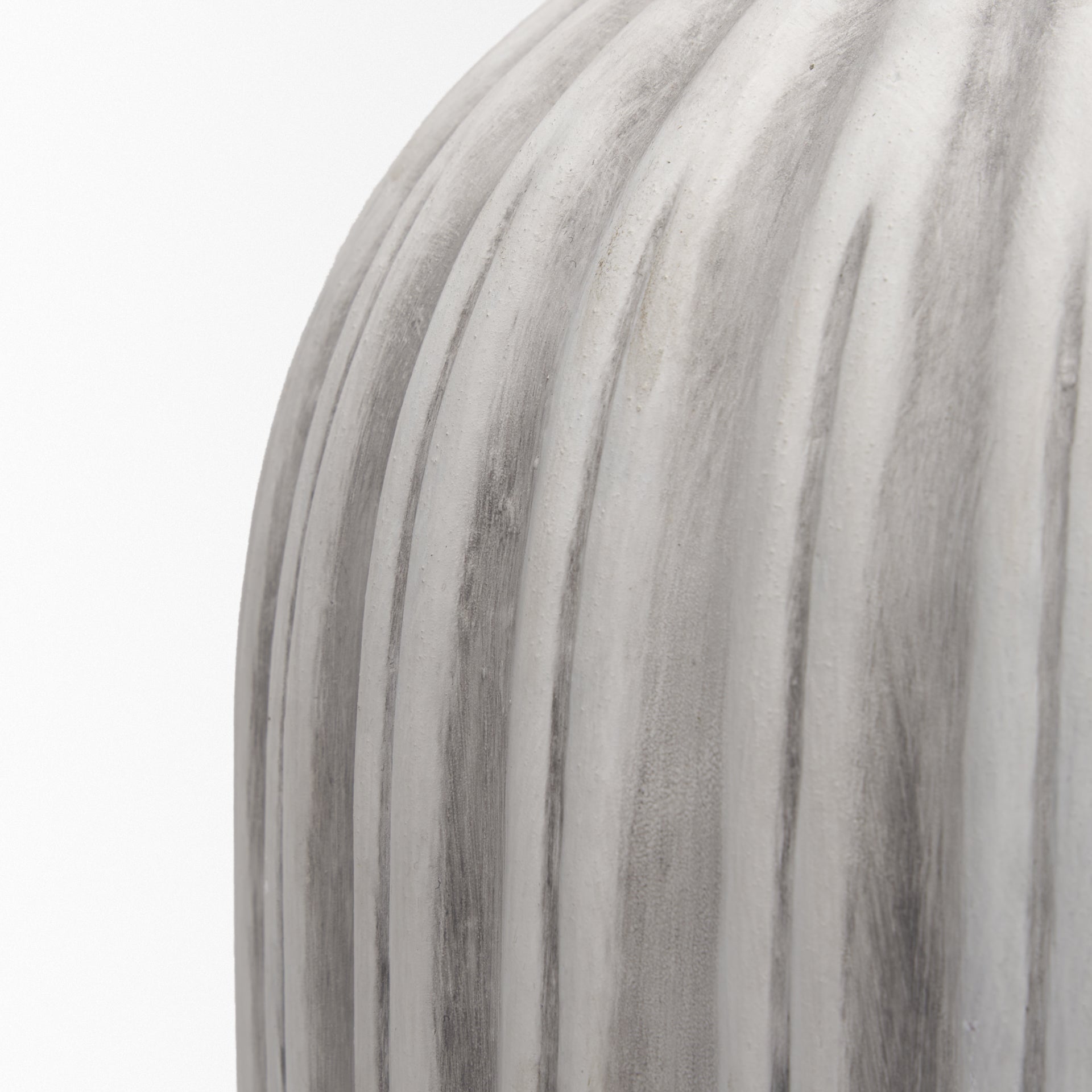 Ummi Tall Off White w/ Gray-Brown Antiquing Ceramic Floor Vase