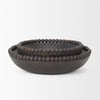 Wendell Dark Brown Wood w/ Wood Beads Round Bowls