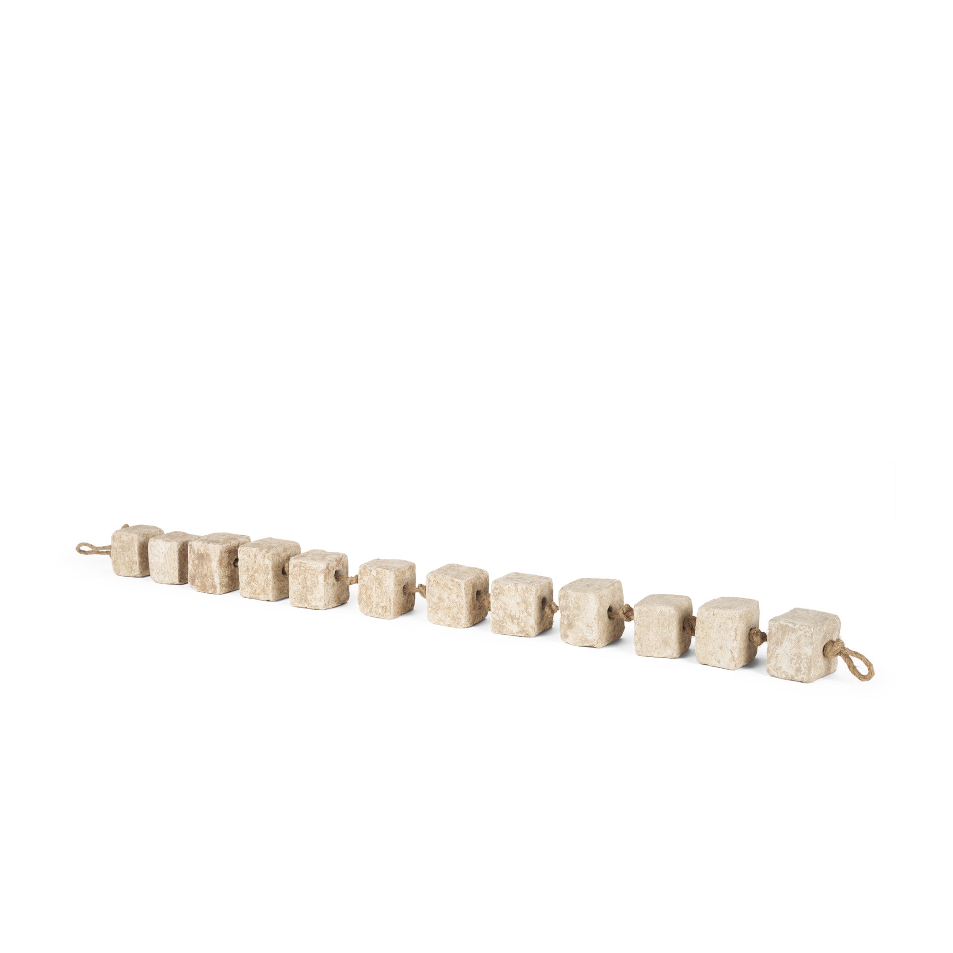 Mala Beige Paper Mache Cube Garland-thumbmail-1