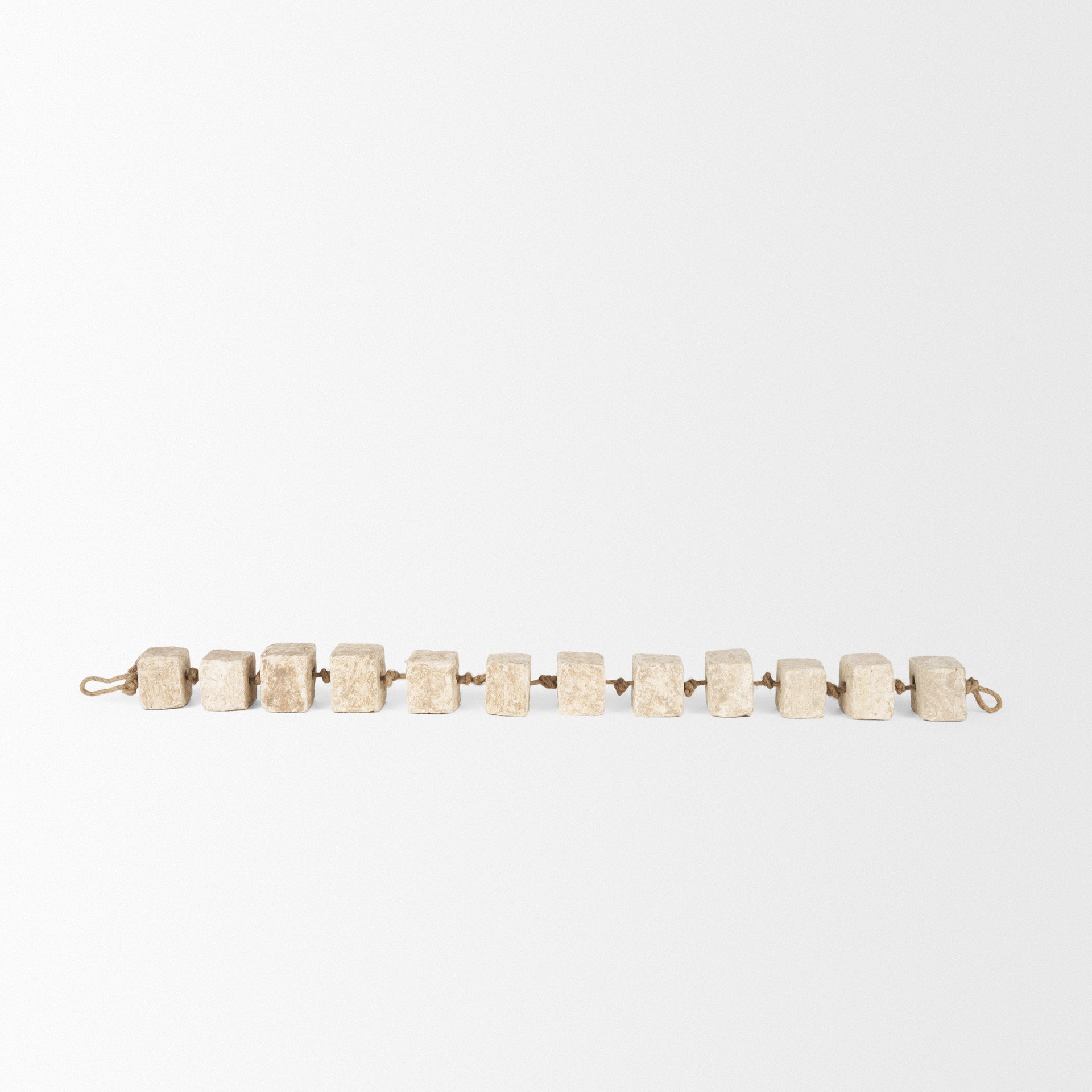 Mala Beige Paper Mache Cube Garland-thumbmail-2