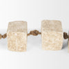 Mala Beige Paper Mache Cube Garland