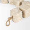 Mala Beige Paper Mache Cube Garland