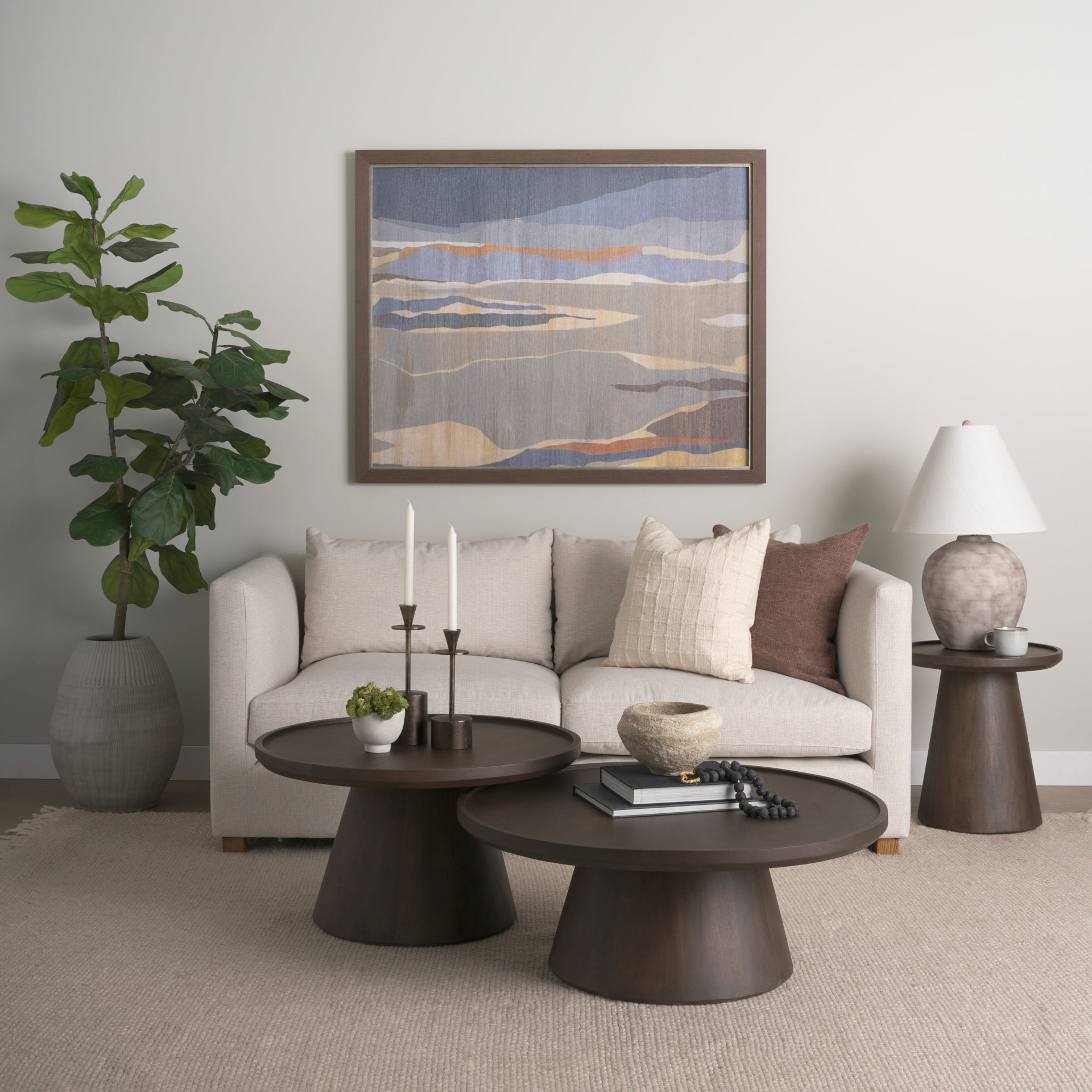 Jack Brown Linen Square Decorative Pillow Cover