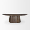 Jovani 94" Solid Dark Brown Mango Wood Oval Dining Table