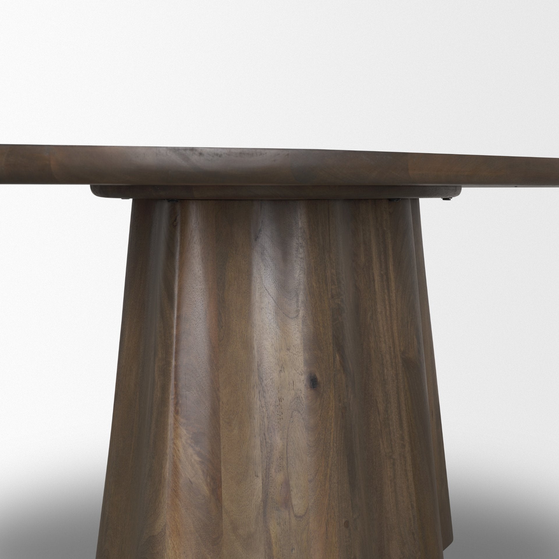 Jovani 94" Solid Dark Brown Mango Wood Oval Dining Table-thumbmail-4
