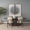 Jovani 94" Solid Dark Brown Mango Wood Oval Dining Table